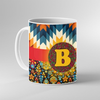 Keviv Printed Alphabet B Cups, Best Gifts -D28 Ceramic Coffee Mug(325 ml)