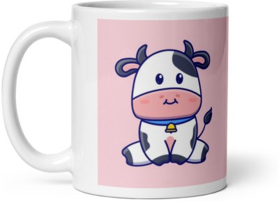 Mr UVD Little Cow Ceramic Coffee Mug(350 ml)