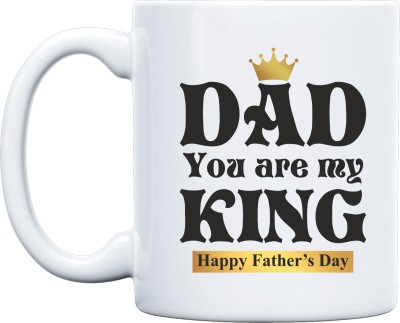 Nova Creations Microwave Safe Dad You're my king Ceramic Coffee Mug(325 ml)