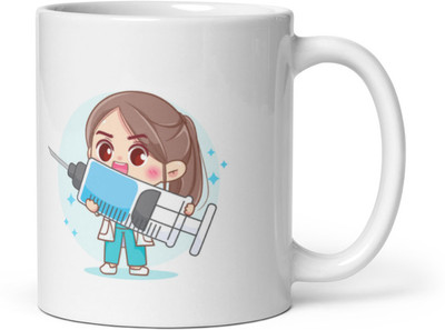 Mr UVD Lady Doctor With injection_MUGG Ceramic Coffee Mug(350 ml)