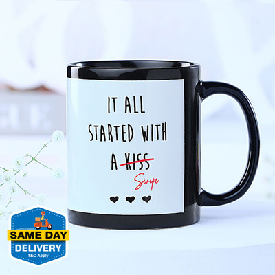 FNP First Swipe Love Ceramic Coffee Mug(325 ml)