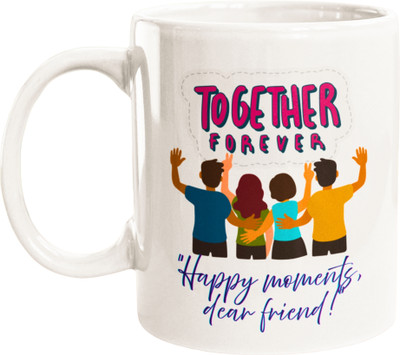 customink creations Happy Moments, Dear Friend! | Friendship Day Coffee Ceramic Coffee Mug(350 ml)