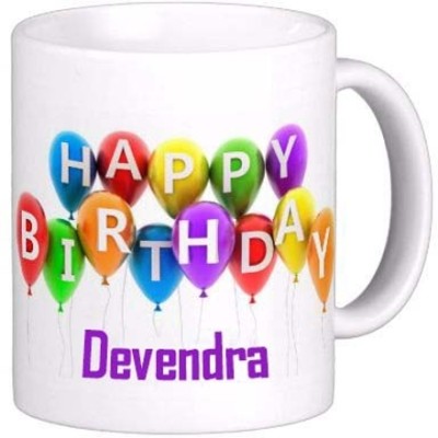 Exocticaa Happy Birthday Gift for Devendra 004 Ceramic Coffee Mug(325 ml)