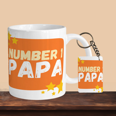 VM MALL 101_Number 1 Papa R-R Ceramic Coffee Mug(330 ml)