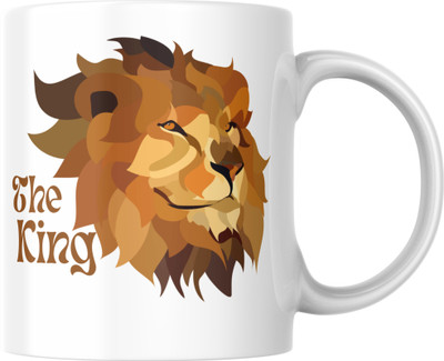 sri hari traders lion faced coffee mug Ceramic Coffee Mug(350 ml)