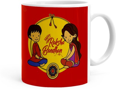 Kesri Gifts Happy Rakshabandhan Theme(RK24-387) Ceramic Coffee Mug(325 ml)