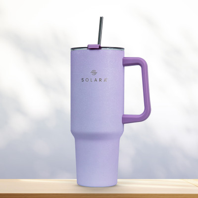 Solara Elixir Insulated with Lid and Straw, Hot & Cold, Office,Travel, Gym, Sugar Plum Stainless Steel Tumbler(1200 ml)
