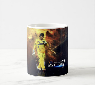 CreateByYou Mahendra Singh Dhoni printed premium quality coffee mug Ceramic Coffee Mug(300 ml)