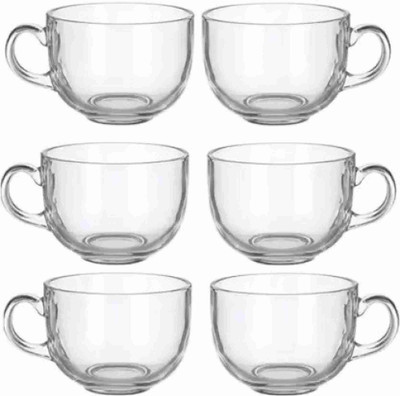 Armin 150 ml tea and coffee cup set of 6 (Clear) Glass Coffee Mug(150 ml, Pack of 6)