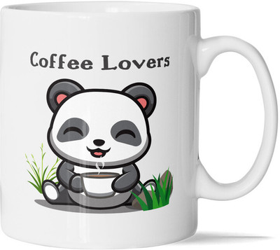 Jaipur Frames Cute Panda Printed for Kids Friends & Daily Use Ceramic Coffee Mug(325 ml)