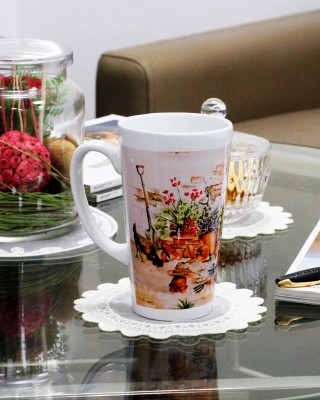 KOLOROBIA English Garden Inspired Ceramic Coffee Mug(425 ml)