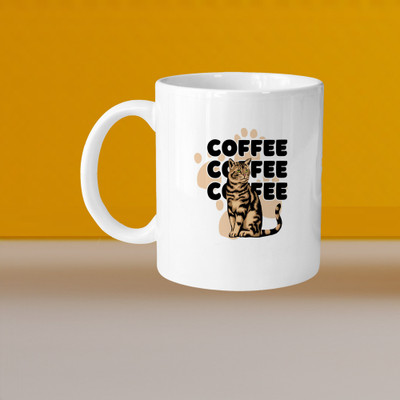 Print Ginnie 101_Perfect for Coffee and Tea - Single Pack VM Coffee L Ceramic Coffee Mug(325 ml)