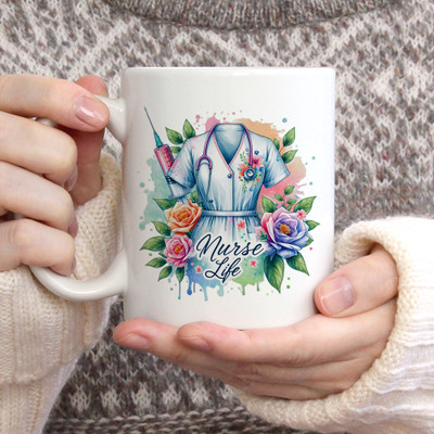 MBA GIFT WALA Nurse life Doctor Design Cup For Doctors | Doctor Life Ceramic Coffee Mug(330 ml)