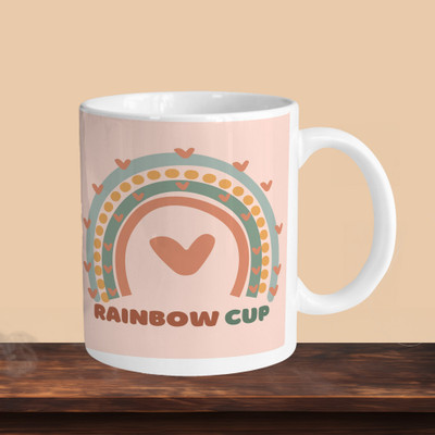 Print Ginnie 101_Rainbow Cup R Ceramic Coffee Mug(325 ml)