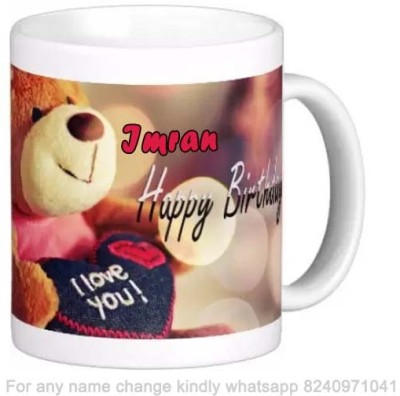 GNS Romantic Happy Birthday Gift for Imran Love theme Message 012 Ceramic Coffee Mug(325 ml)