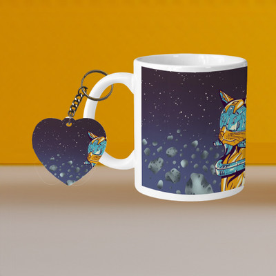 VM SHOPPING MALL VM Living My Best Life L-R Ceramic Coffee Mug(330 ml, Pack of 2)