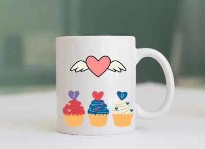 FineEssentials I love you mug Ceramic Coffee Mug(325 ml)
