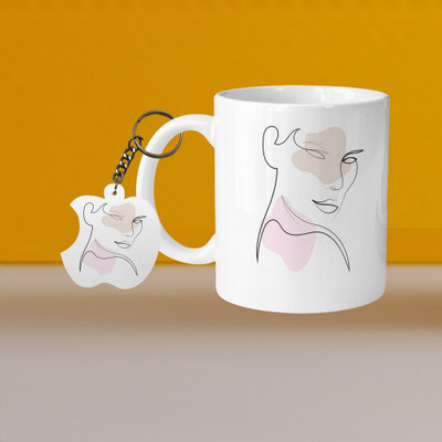 VM MALL 101_VM Please Don’T Touc My L-A Ceramic Coffee Mug(315 ml, Pack of 2)