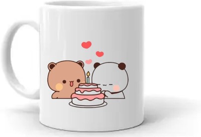 Angel Crrafting bubu dudu with cake Ceramic Coffee Mug(325 ml)