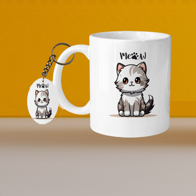 VM MALL 101_VM Fall In Love With You L-O Ceramic Coffee Mug(325 ml, Pack of 2)