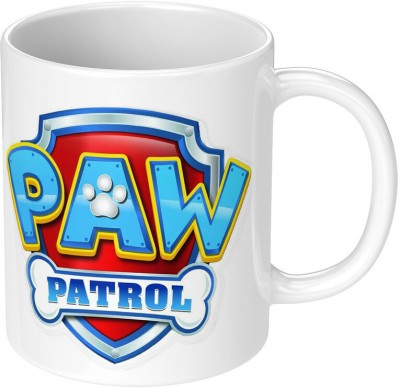 Printwala Paw Patrol Cup Paw Patrol For Boys & Girls Microwave Safe Ceramic Coffee Mug(350 ml)
