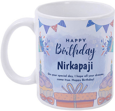 GIFTUATION Happy Birthday Nirkapaji / Gift for Birthday Ceramic Coffee Mug(325 ml)