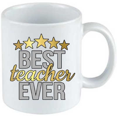 Glamouroui Best Teacher Ever Ceramic Coffee Mug(330 ml)