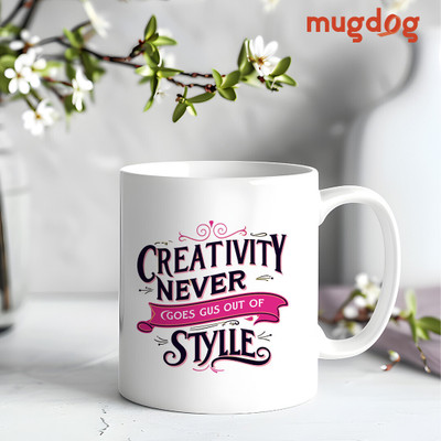 THEELEVEN Ceramic White mug pack of 1 _NEW2187 Ceramic Coffee Mug(350 ml)