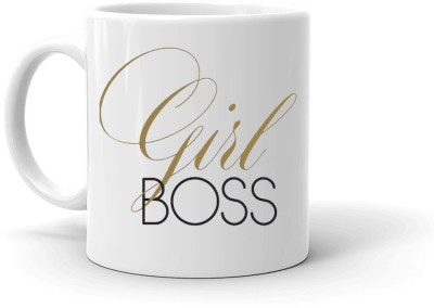 Clapcart Girl Boss Design Ceramic Coffee Mug(350 ml)