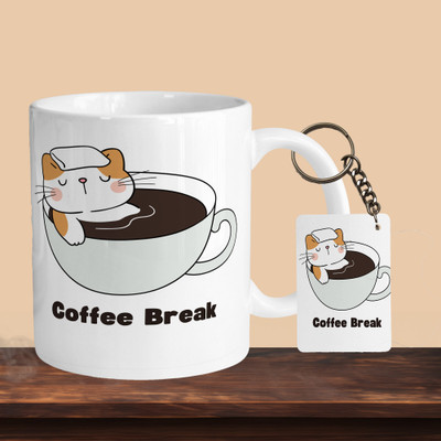 VM MALL 101_Relax Coffee Break R-R Ceramic Coffee Mug(330 ml)