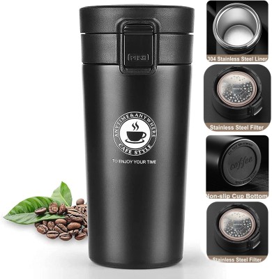 KAVANA Vacuum Insulated Travel Coffee/Tea Flask ,Stainless Steel Coffee for office Stainless Steel Coffee Mug(380 ml)