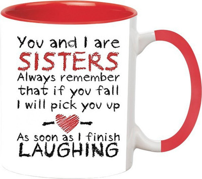ARTBUG Qutes -1461-Red Ceramic Coffee Mug(350 ml)