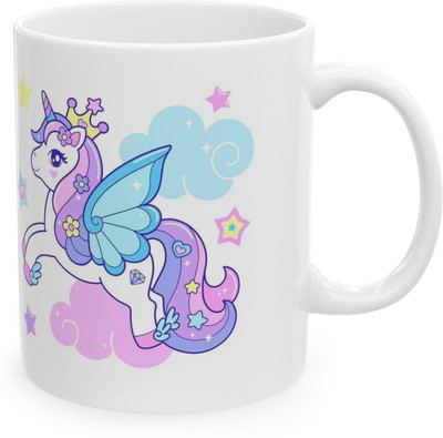 Giftspedia OINK UNICORN 08 PRINTED CERMIC COOFFEE MUG 350ML Ceramic Coffee Mug(350 ml)