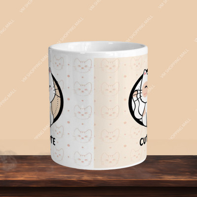 Print Ginnie 101_Cat Cute 01 L-A Ceramic Coffee Mug(325 ml)