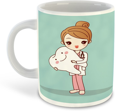 FLEXERSTYLE NEW2025-Dentist Printed White Coffee - D12 Ceramic Coffee Mug(325 ml)