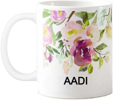 Exocticaa Happy Birthday Gift for Aadi 076 Ceramic Coffee Mug(325 ml)