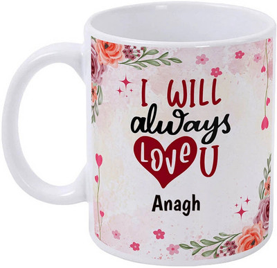 sublix Mug pack of 1 350 ml I Love You Anagh Ceramic Coffee Mug(350 ml)