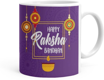 Kesri Gifts Happy Rakshabandhan Theme(RK24-355) Ceramic Coffee Mug(325 ml)