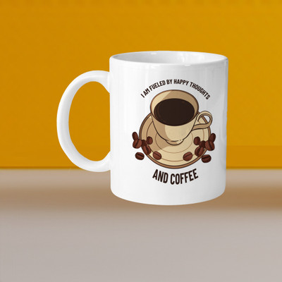 Printhorizon 101_Perfect for Coffee and Tea - Single Pack VM I Have Fuled My Happy Thoughts L Ceramic Coffee Mug(328 ml)