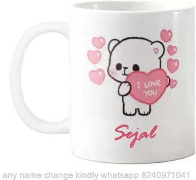 Exocticaa Romantic Gift for Samiksha Love theme Message 067 Ceramic Coffee Mug(325 ml)