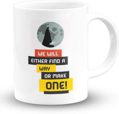The Desi Monk Make a Way Printed White Microwave and Dishwasher Safe 330ml Ceramic Coffee Mug(330 ml)