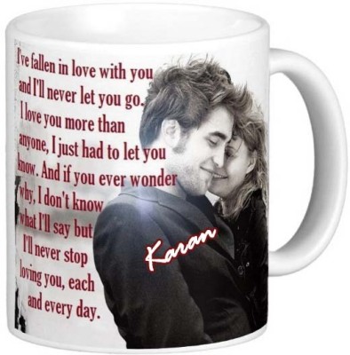 Exocticaa Romantic Gift for Karan I Love You 088 Ceramic Coffee Mug(325 ml)