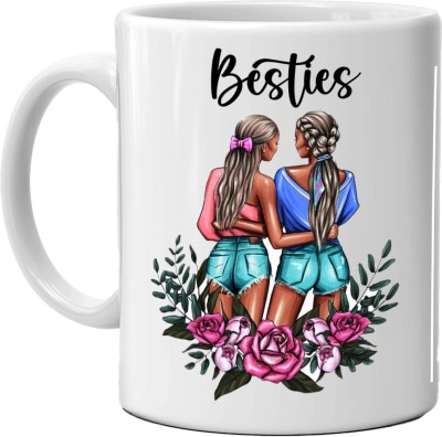 LoveGift Best Friend Printed Coffee Ceramic Coffee Mug(330 ml)