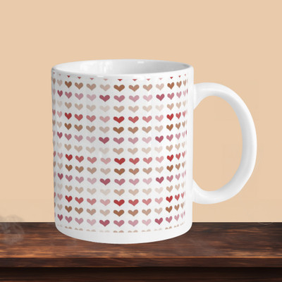 VM MALL 101_Heart Full R Ceramic Coffee Mug(330 ml)