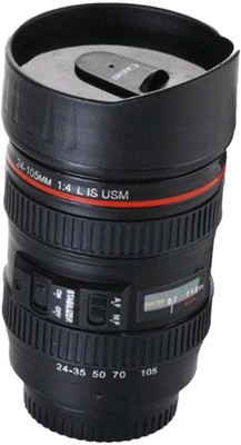Oblivion Camera Lens Shaped Coffee Flask with Lid – Unique & Stylish Design | Plastic Coffee Mug(400 ml)