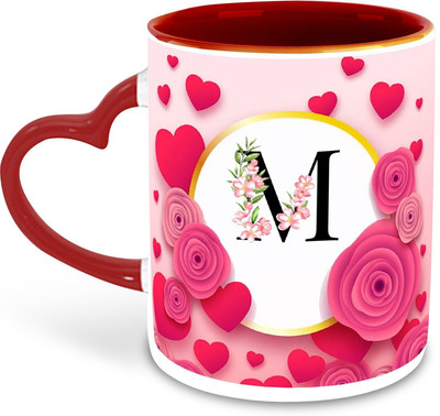 Daddy dream NEW-MNameAlphabetInspiration-1822 Ceramic Coffee Mug(325 ml, Pack of 3)