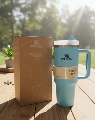 MBTAKSP Trending Quencher FlowState Stainless Steel Tumbler with Lid and Straw (Sky) Stainless Steel Tumbler(1200 ml)