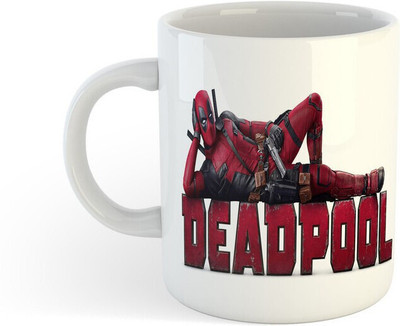 FLEXERSTYLE NEW2025_All Day New Printed Deadpool Ceramic Coffee 2 Ceramic Coffee Mug(330 ml)