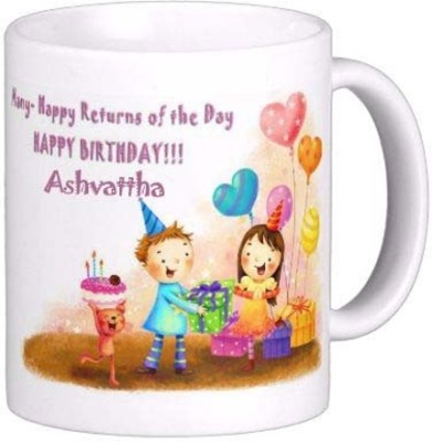 GNS Happy Birthday Gift for Ashvattha 079 Ceramic Coffee Mug(325 ml)