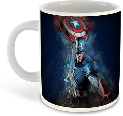 FLEXERSTYLE NEW2025-CSK Avengers All Characters Printed White Coffee-D-20 Ceramic Coffee Mug(325 ml)